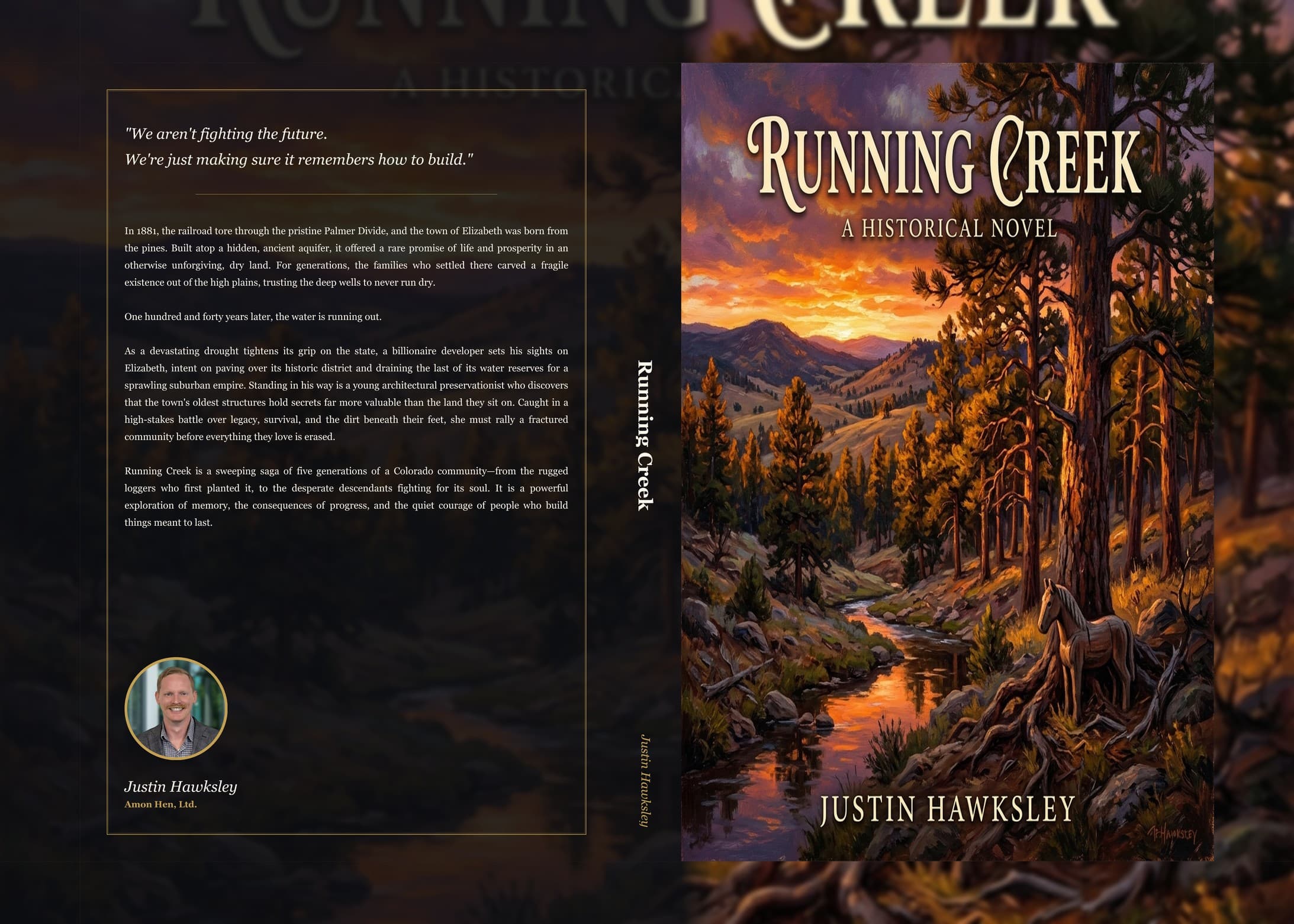 Running Creek — Full Hardcover Dust Jacket Wrap